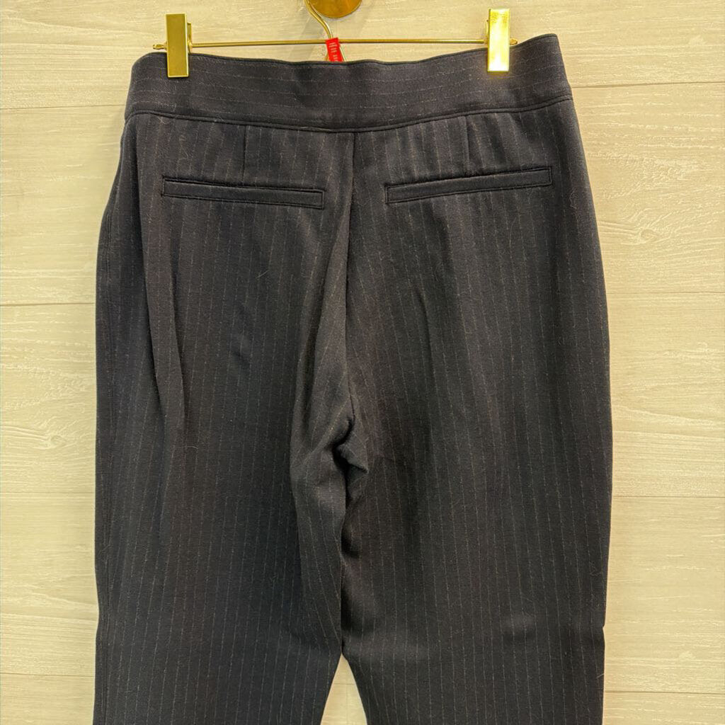 Spanx Navy Pin Stripe Pull On Pants/ Blazer Set Small