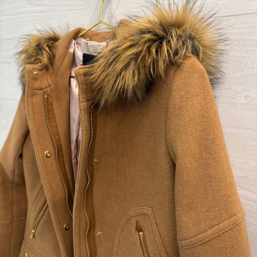 J Crew Brown Italian Stadium Cloth Wool Chateau Parka Jacket 2