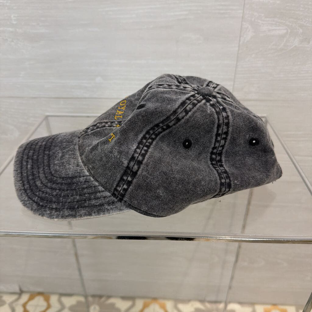 Otto Grey/ Yellow Embroidered Loyal and Just Baseball Hat One Size