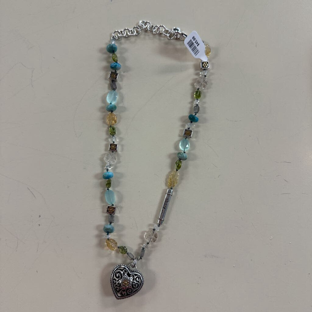 Brighton Silver/ Multi Beaded American Hero Necklace