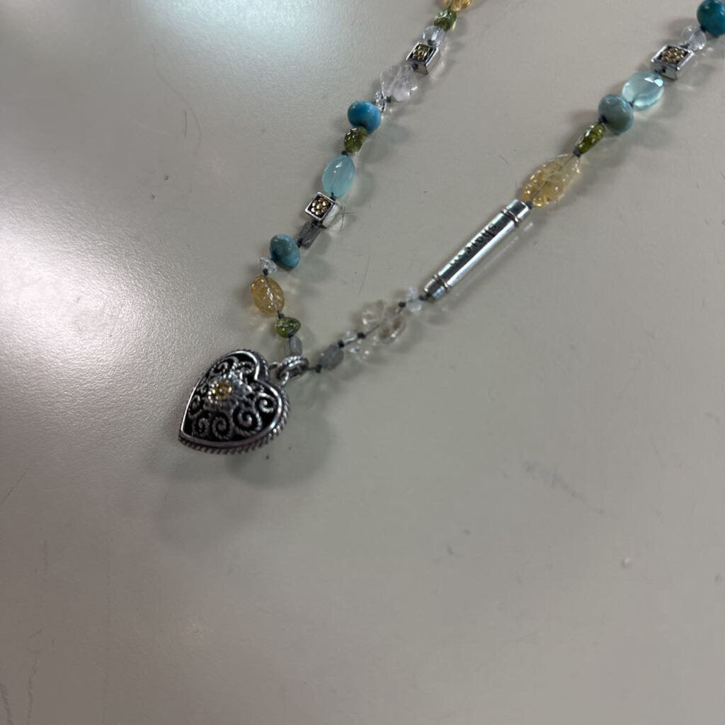 Brighton Silver/ Multi Beaded American Hero Necklace