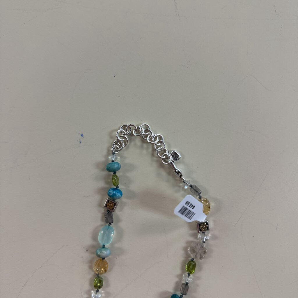 Brighton Silver/ Multi Beaded American Hero Necklace