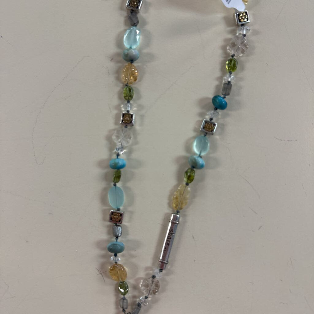 Brighton Silver/ Multi Beaded American Hero Necklace