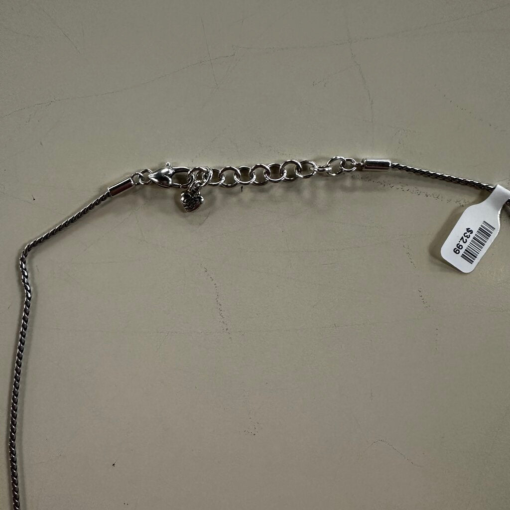 Brighton Silver Sweety Heart Badge Clip Necklace