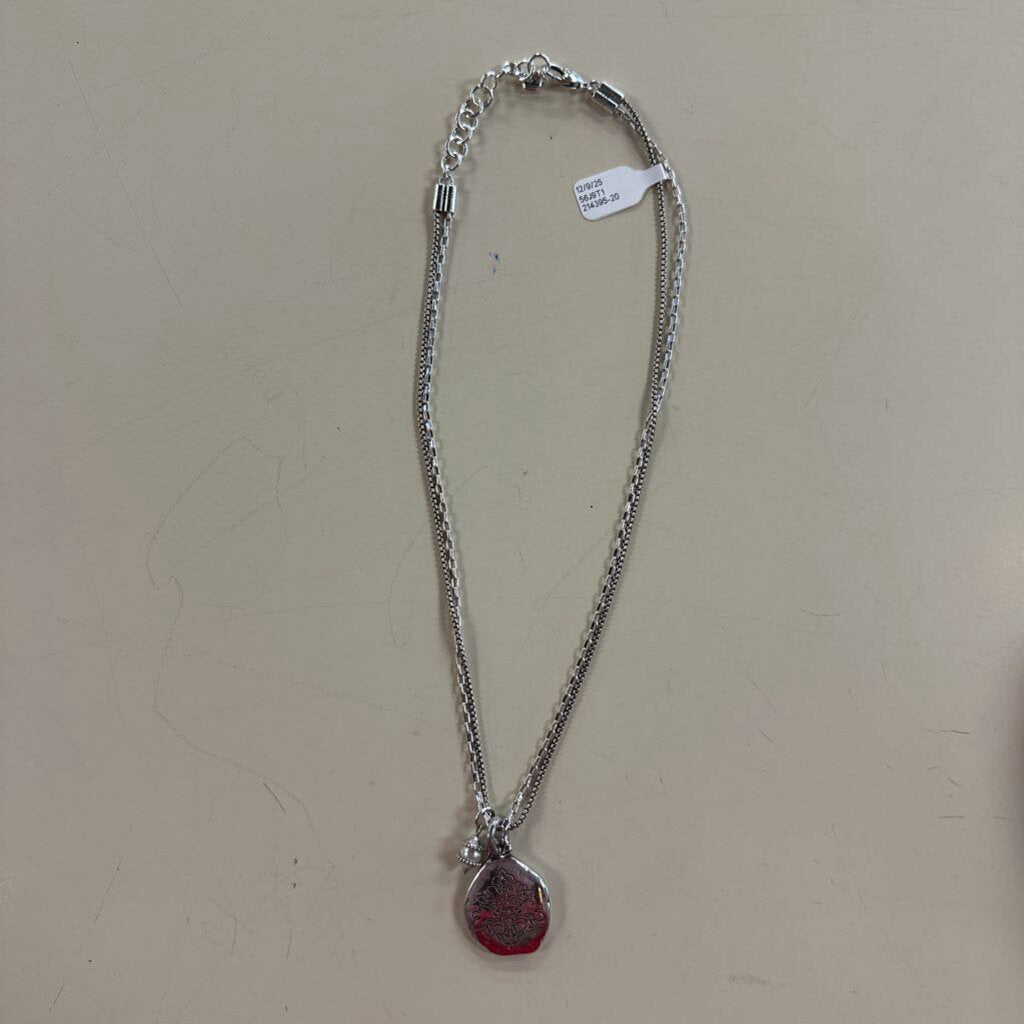 Brighton Silver Pendant Layered Necklace