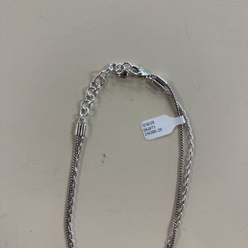 Brighton Silver Pendant Layered Necklace