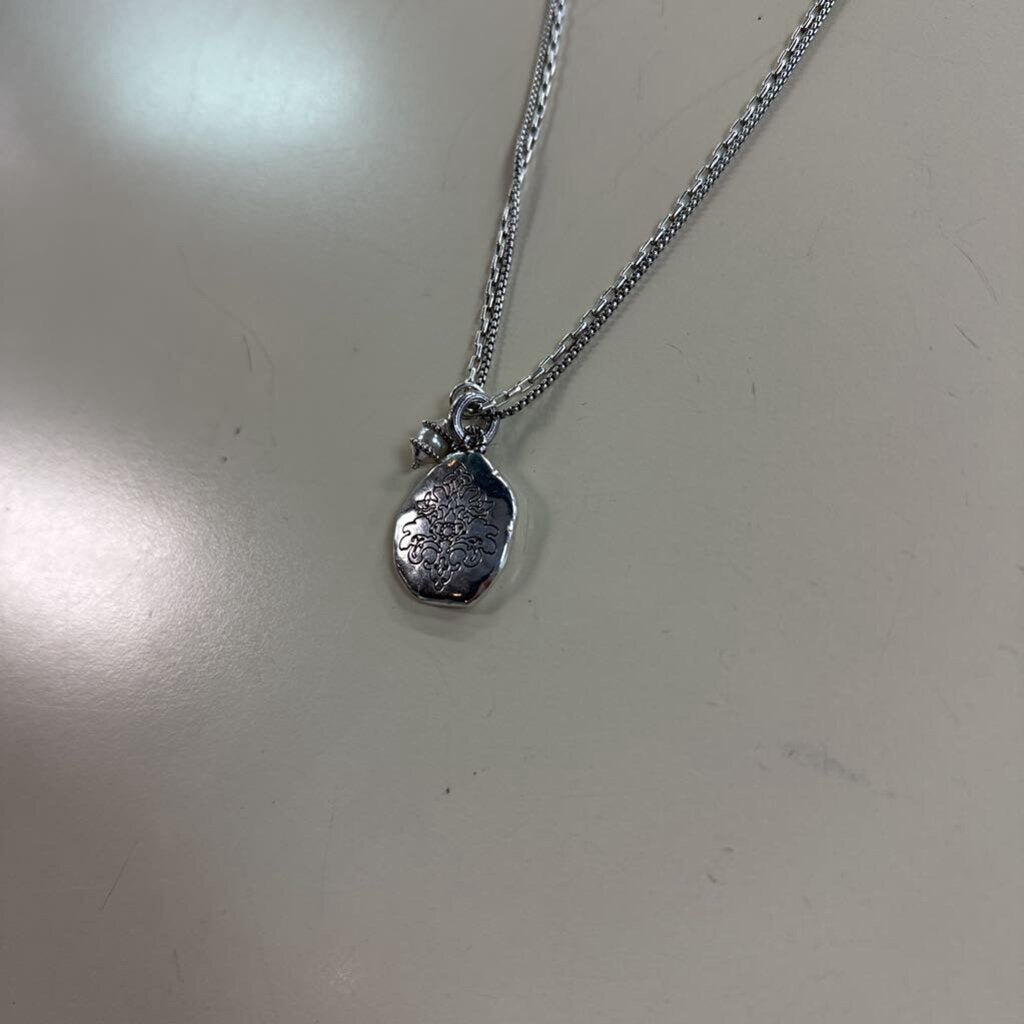 Brighton Silver Pendant Layered Necklace