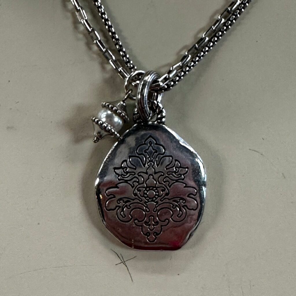 Brighton Silver Pendant Layered Necklace