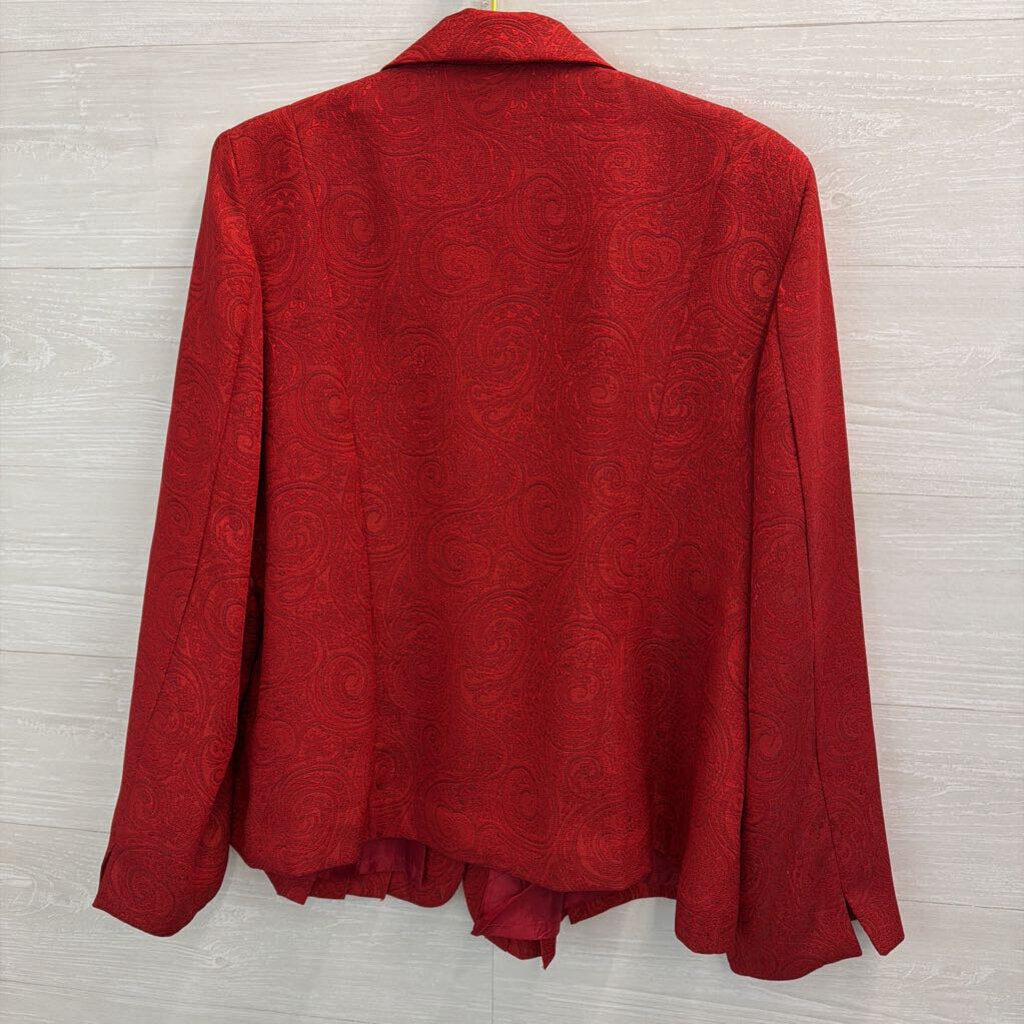 Vintage Studio I Red Paisley Brocade Jacket/ Skirt Set 18W