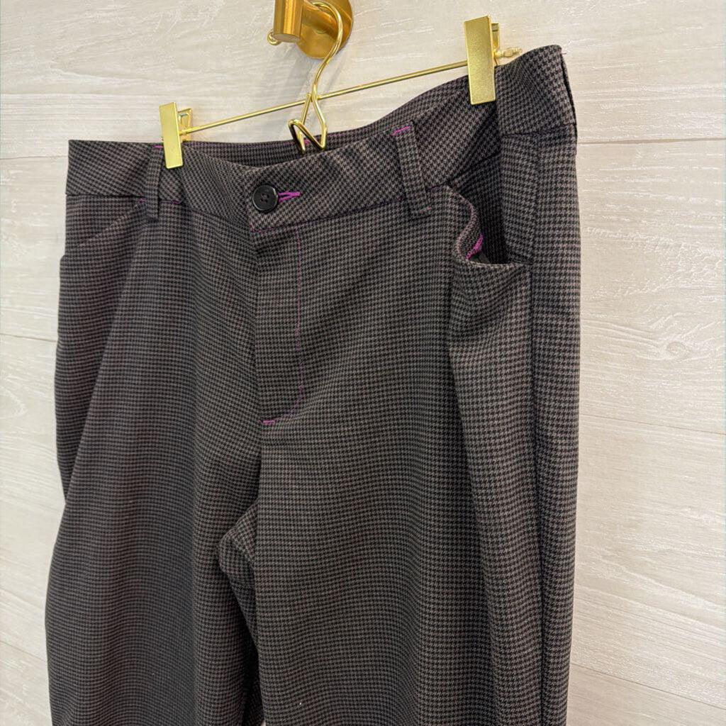 Lee Grey/ Black Houndstooth Straight Leg Mid Rise Pants 14