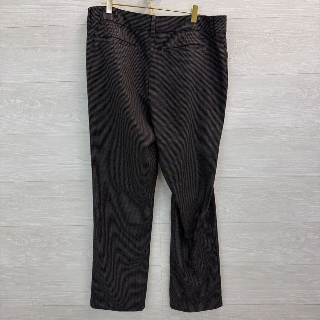 Lee Grey/ Black Houndstooth Straight Leg Mid Rise Pants 14