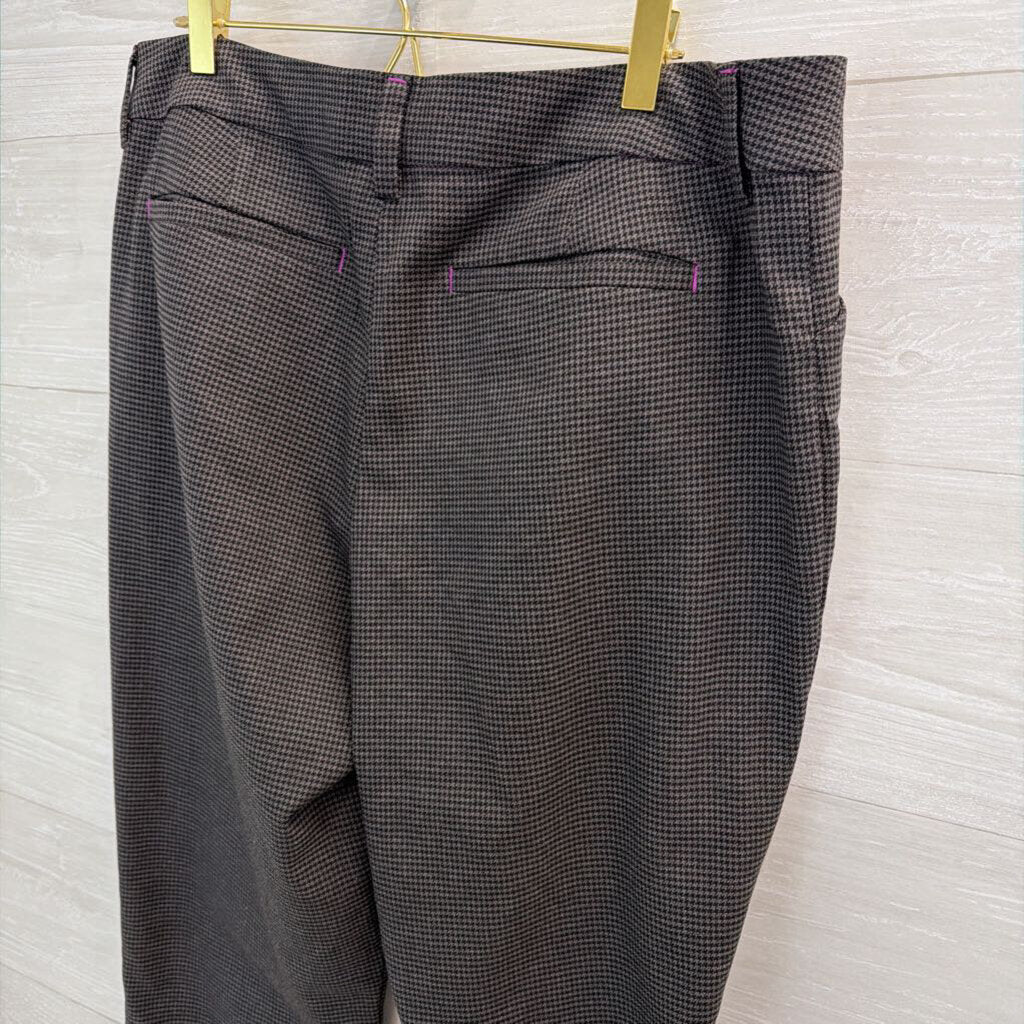 Lee Grey/ Black Houndstooth Straight Leg Mid Rise Pants 14