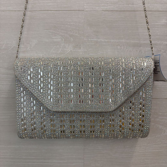 Silver Sparkly Embellished Crossbody Purse