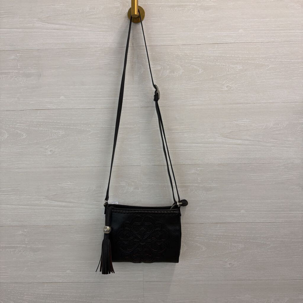 Brighton Black Leather Ferrara City Organizer Crossbody Purse