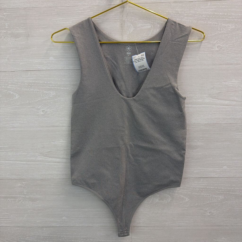 Aura Grey Tank Bodysuit L/XL