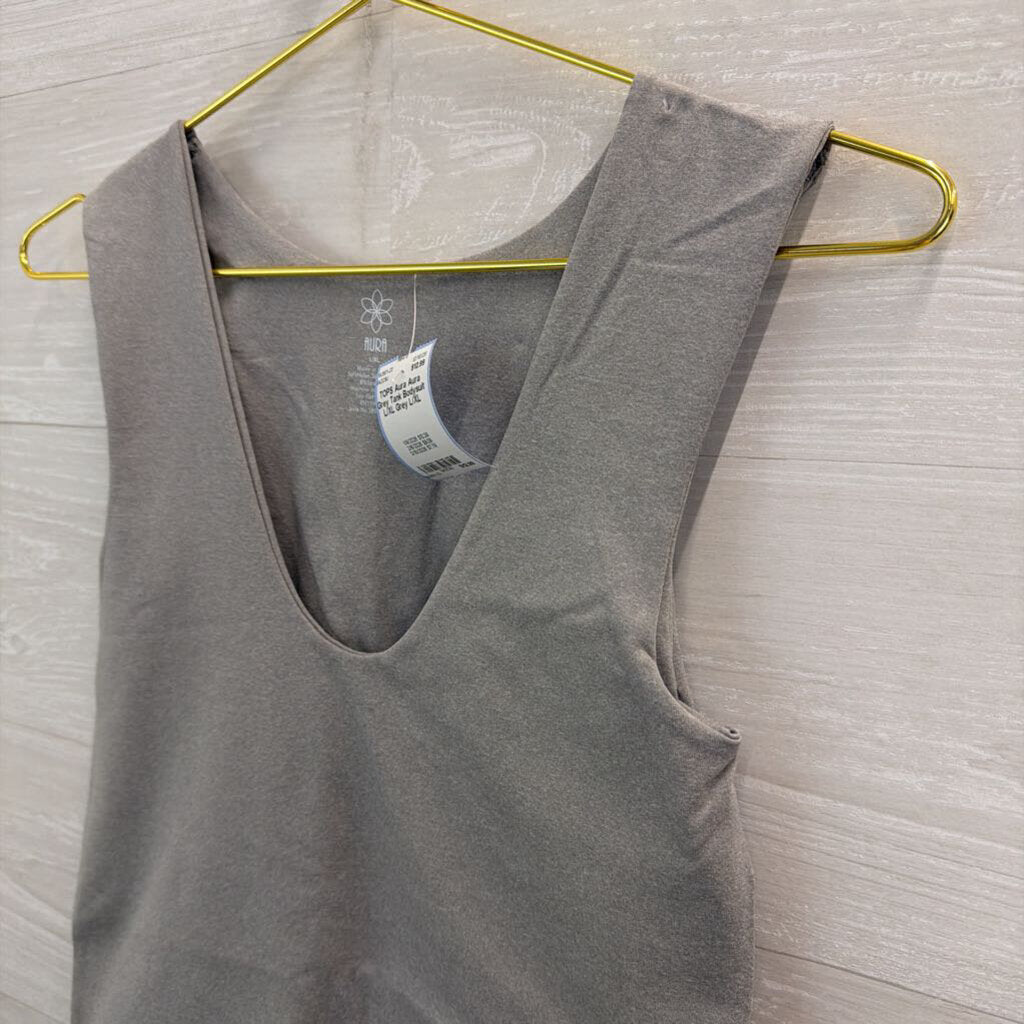 Aura Grey Tank Bodysuit L/XL