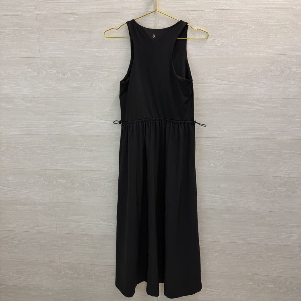 Lou and Grey Black Cinch Waist Tank Midi Dress Medium