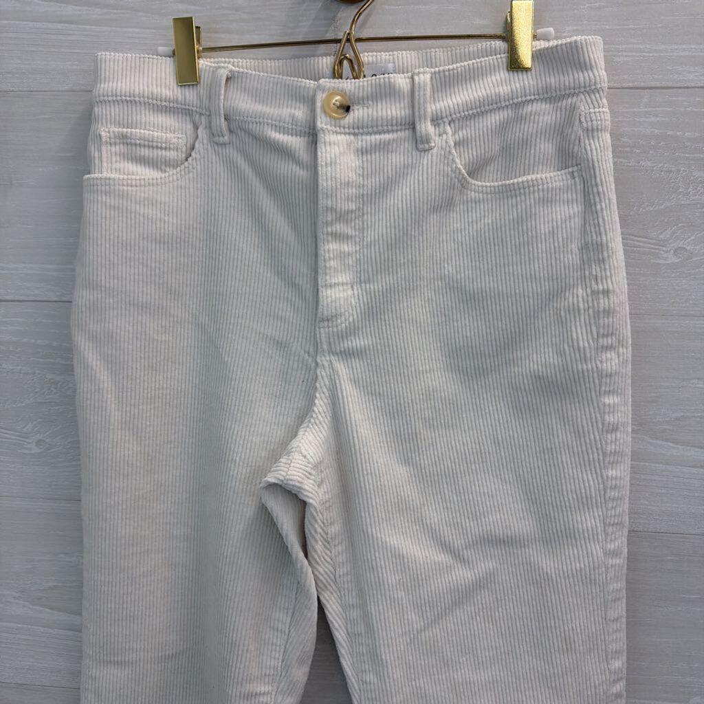 Loft Cream Corduroy Wide Leg Pants 10 Petite