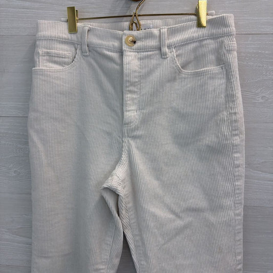 Loft Cream Corduroy Wide Leg Pants 10 Petite