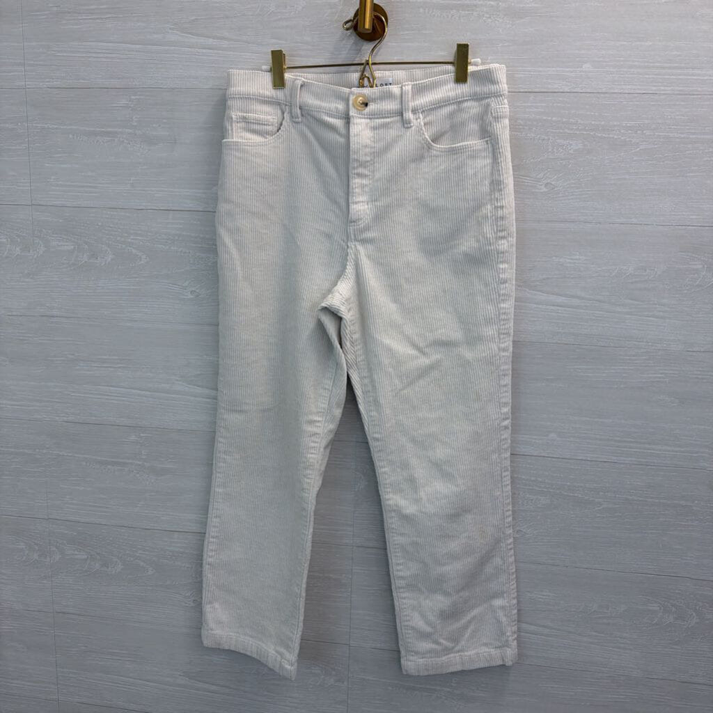 Loft Cream Corduroy Wide Leg Pants 10 Petite