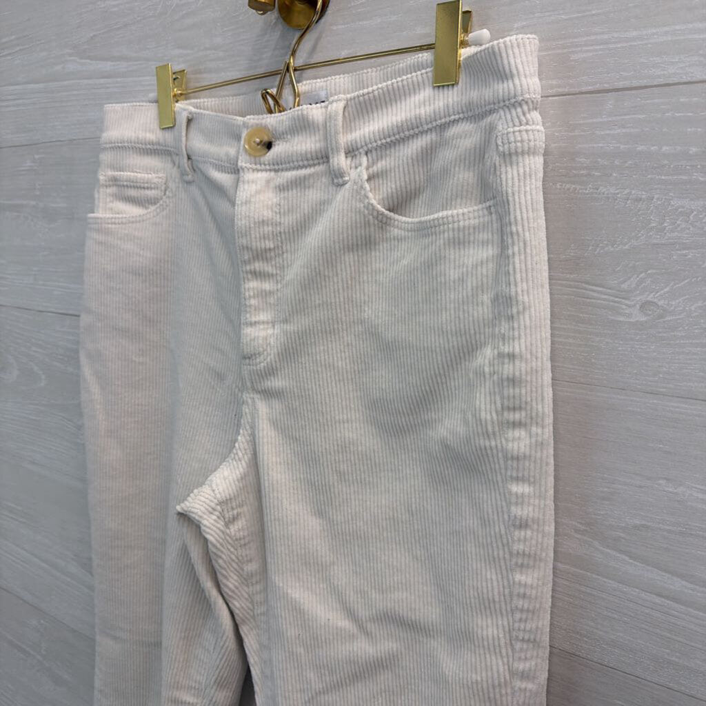 Loft Cream Corduroy Wide Leg Pants 10 Petite