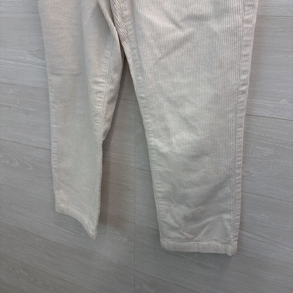 Loft Cream Corduroy Wide Leg Pants 10 Petite
