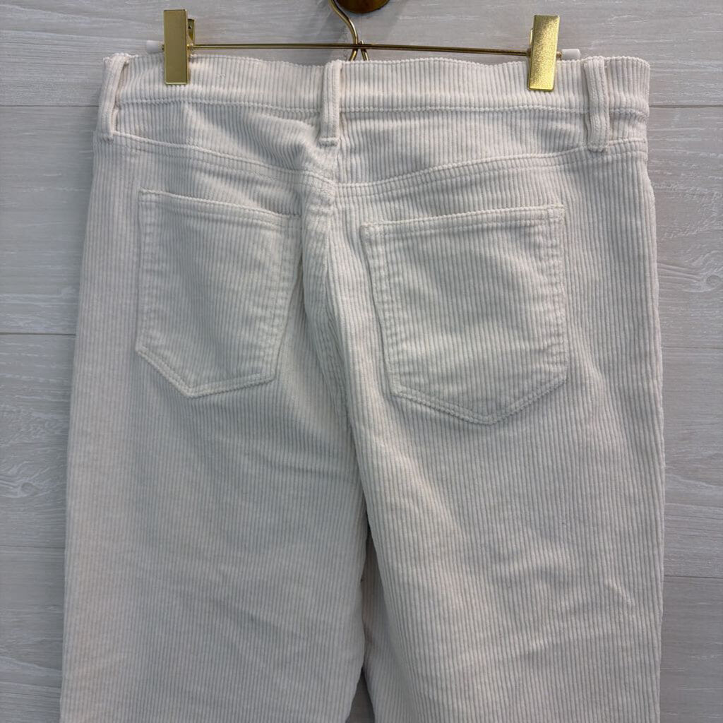 Loft Cream Corduroy Wide Leg Pants 10 Petite