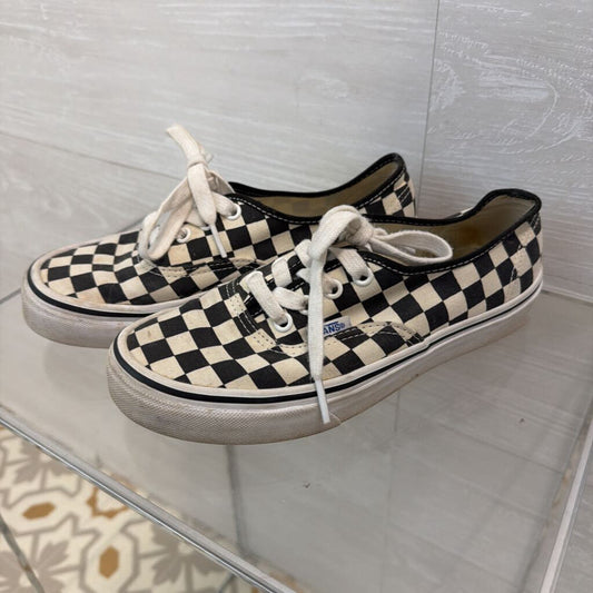 Vans Black/ White Checkered Low Sneakers 6.5
