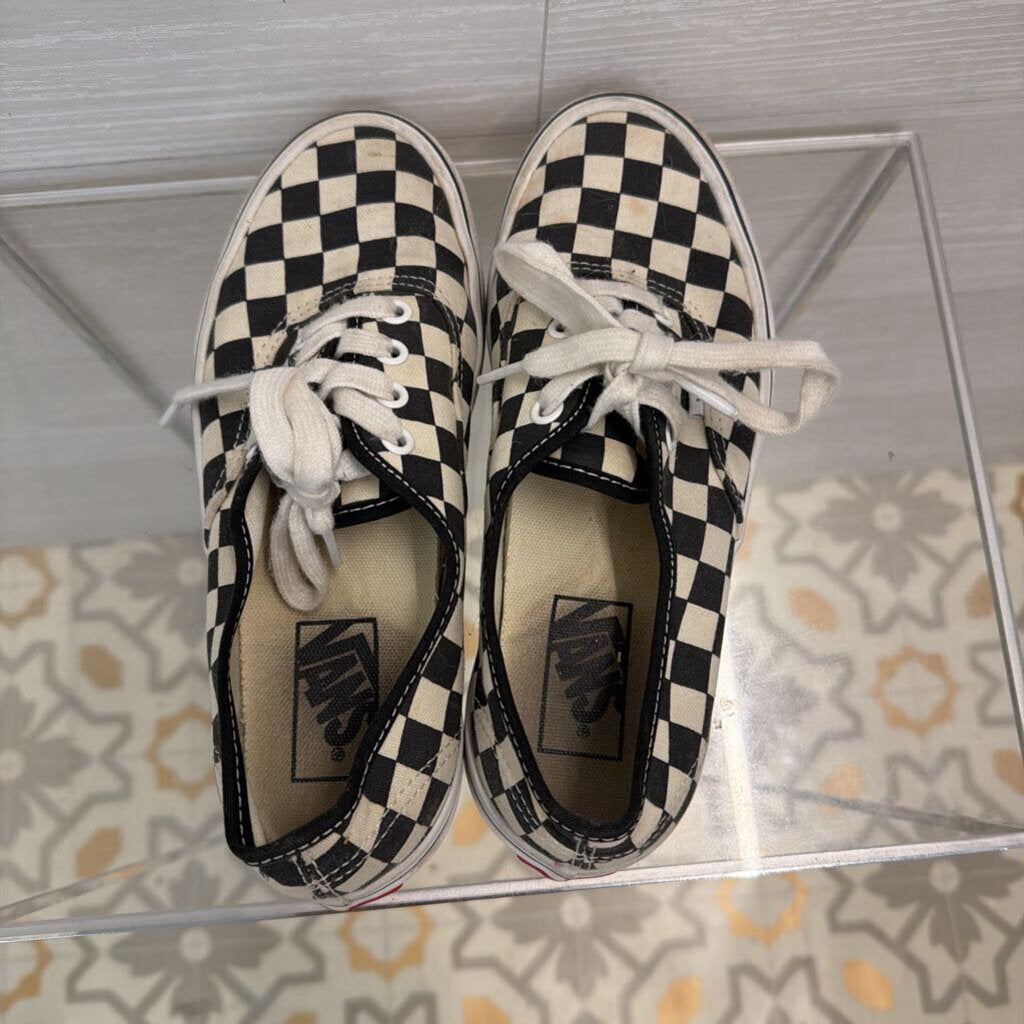 Vans Black/ White Checkered Low Sneakers 6.5