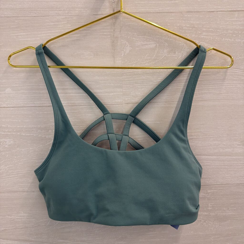 Vuori Blue Strappy Back Sports Bra Medium