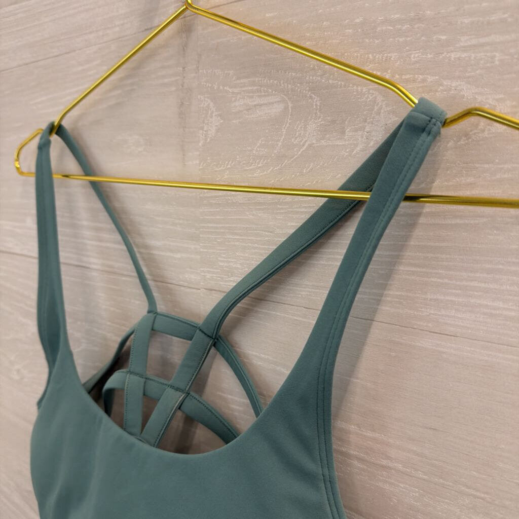 Vuori Blue Strappy Back Sports Bra Medium