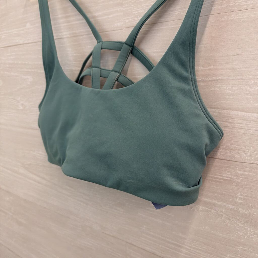 Vuori Blue Strappy Back Sports Bra Medium