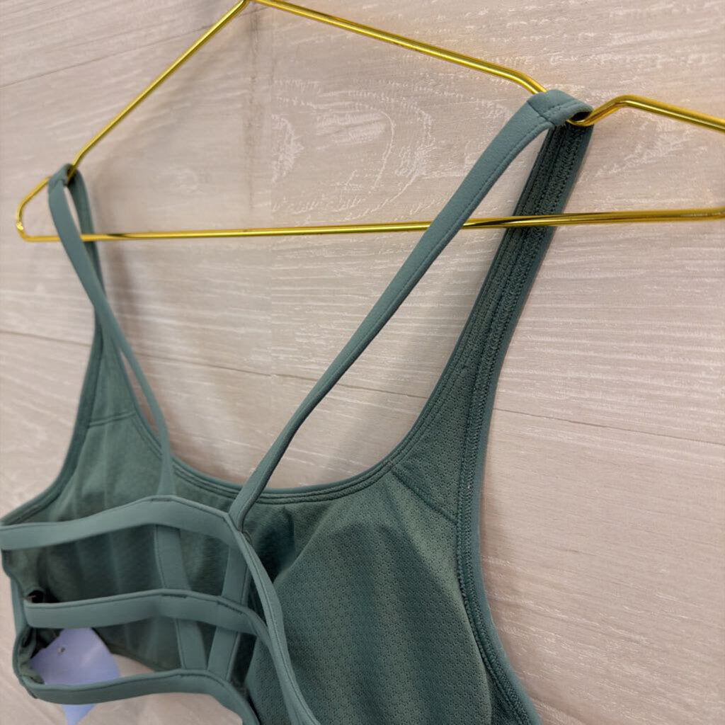 Vuori Blue Strappy Back Sports Bra Medium