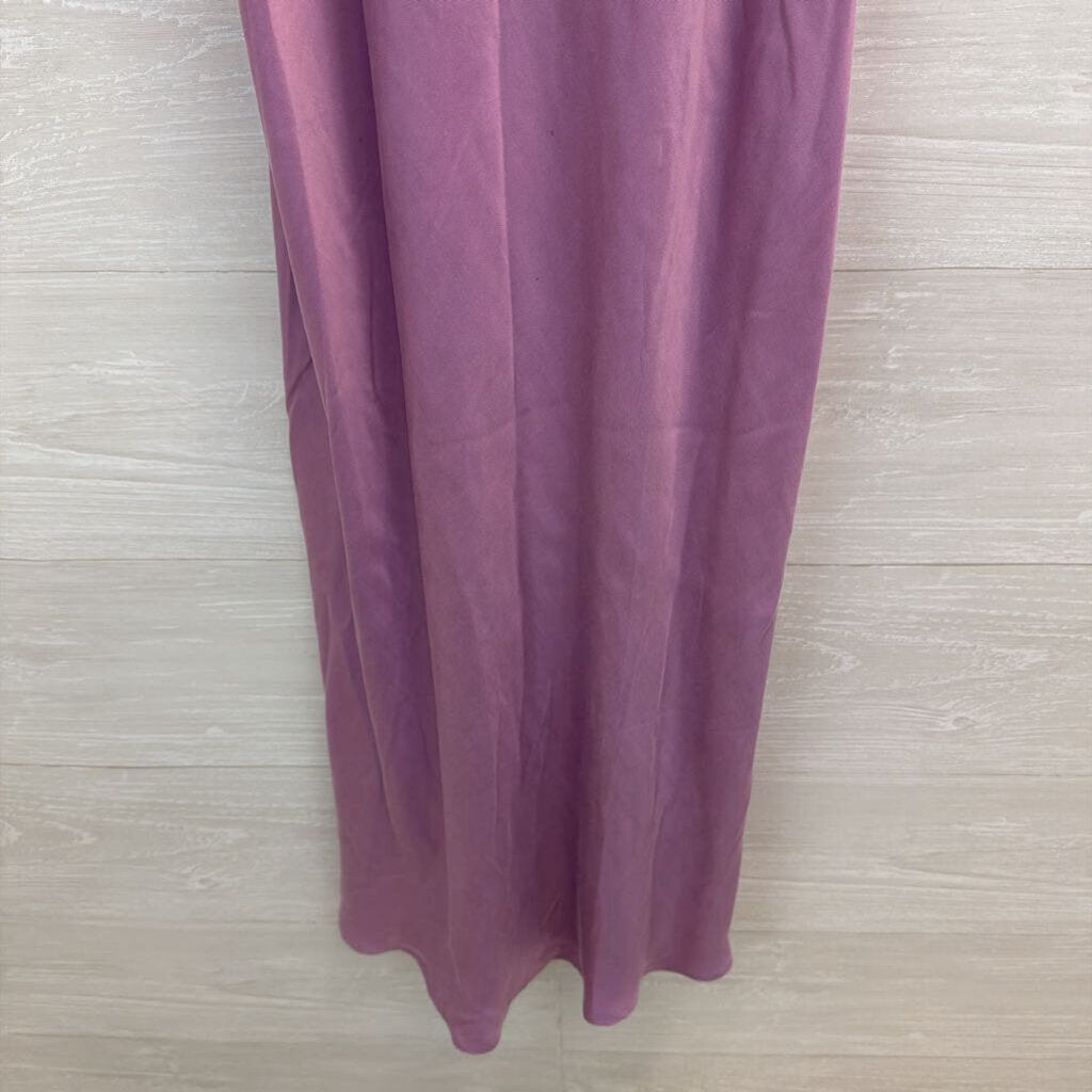 Madewell Purple Silky Square Neck Midi Dress 2