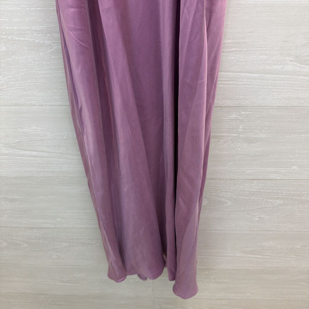 Madewell Purple Silky Square Neck Midi Dress 2