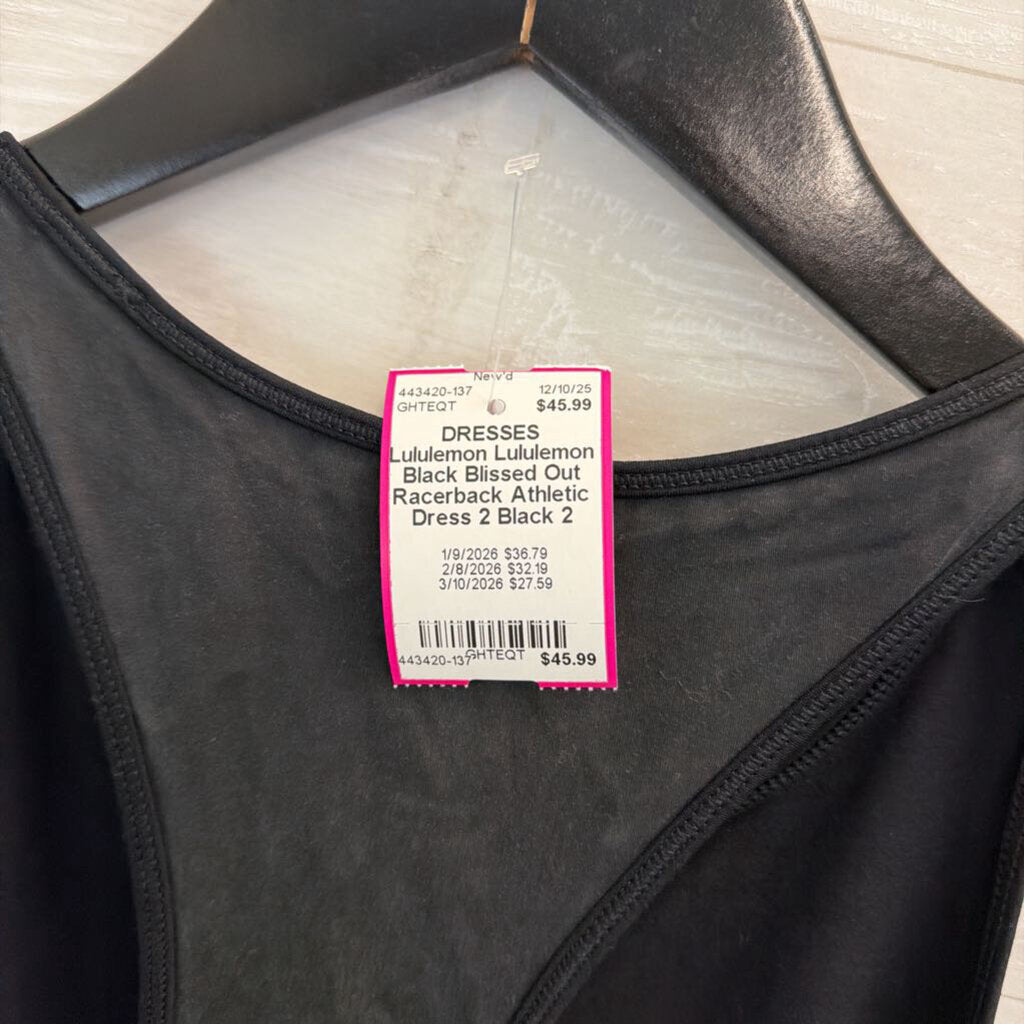 Lululemon Black Blissed Out Racerback Athletic Dress 2