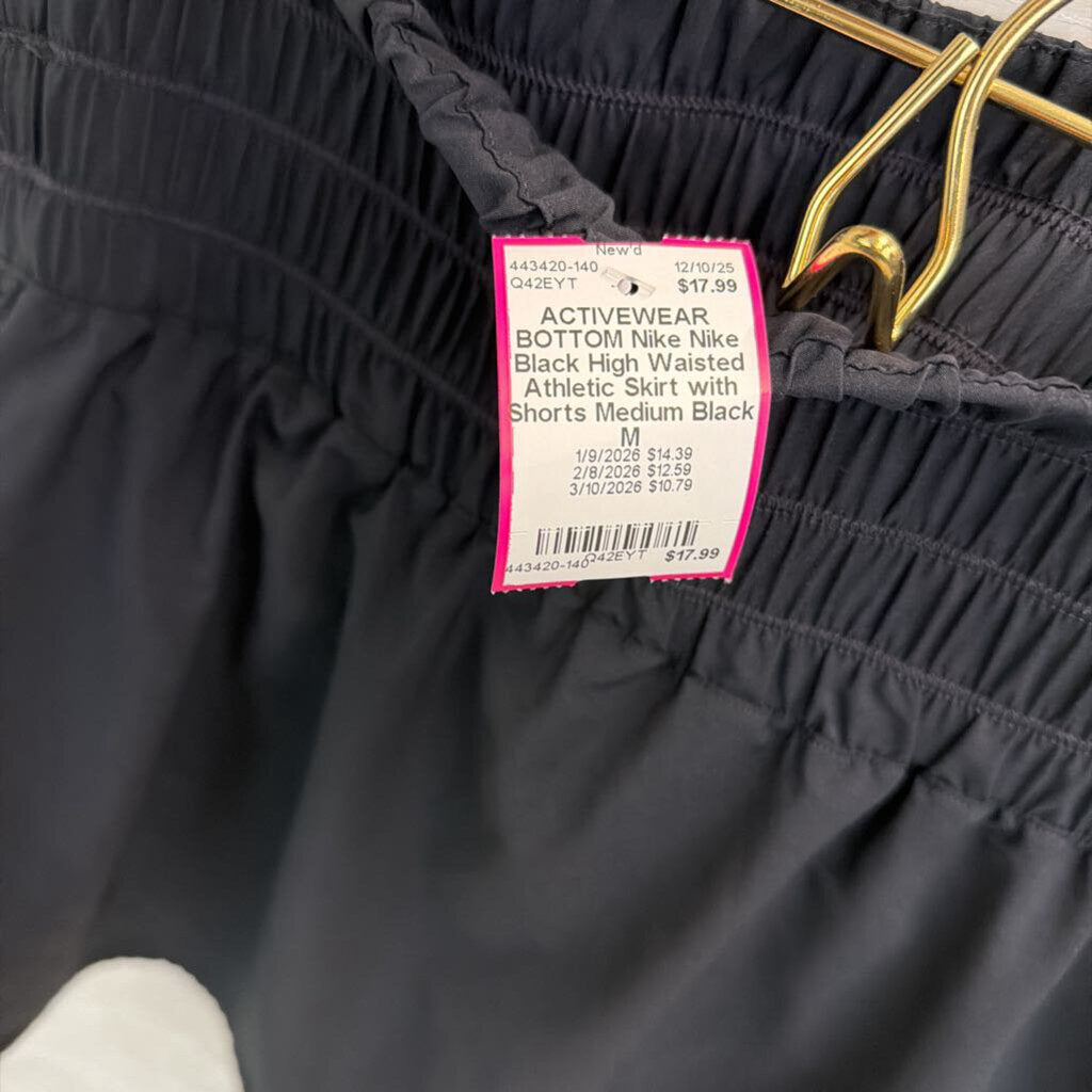Nike Black High Waisted Athletic Skirt with Shorts Medium