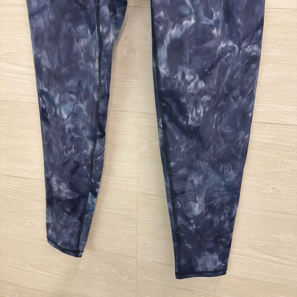 GymShark Blue Tie Dye Print Leggings Large