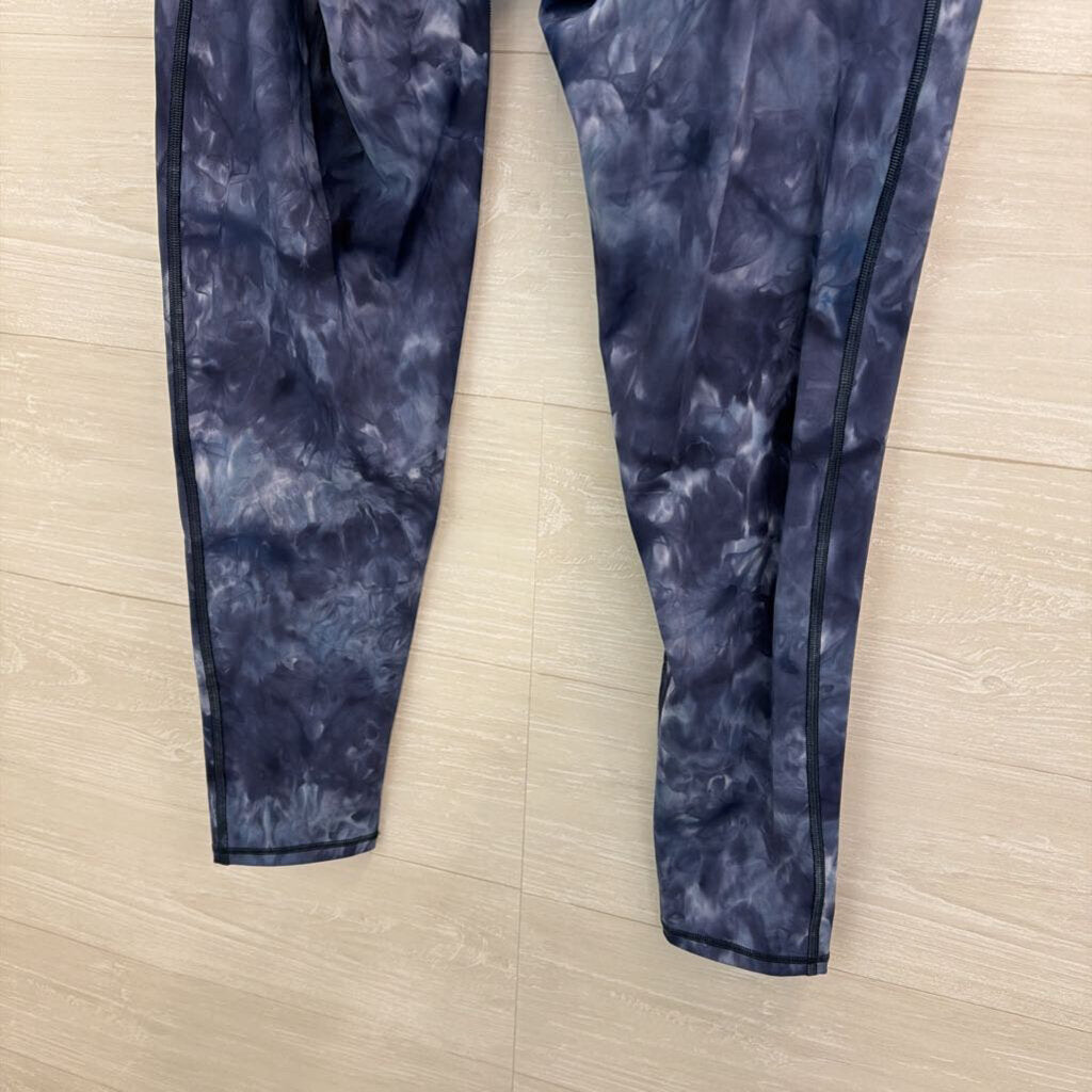 GymShark Blue Tie Dye Print Leggings Large