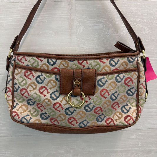 Etienne Aigner Brown/ Multi Monogram Shoulder Purse