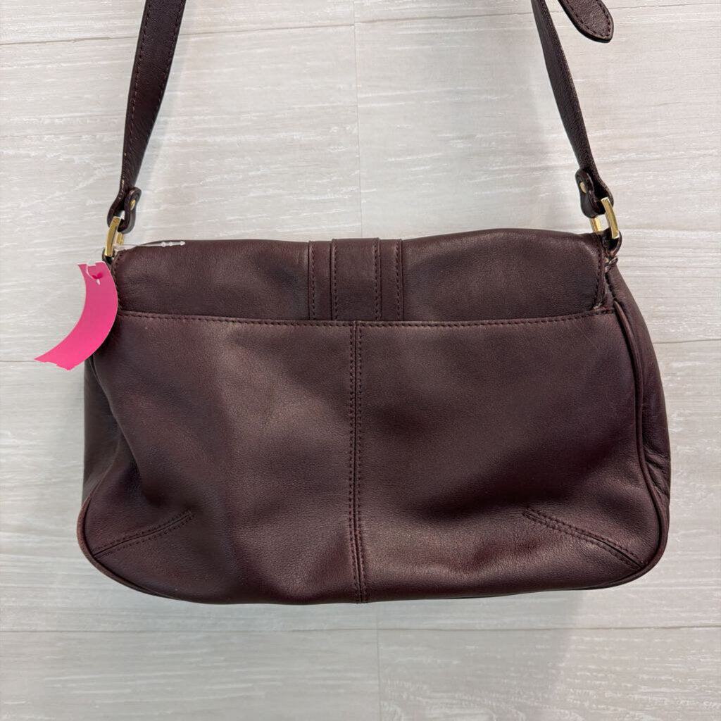 Etienne Aigner Burgundy Leather Shoulder Purse