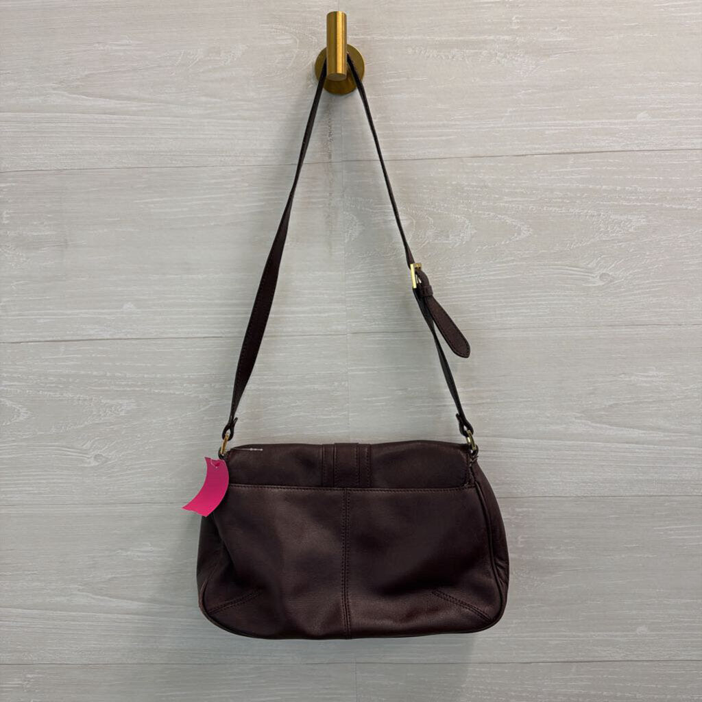 Etienne Aigner Burgundy Leather Shoulder Purse