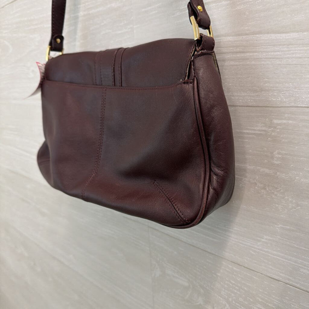 Etienne Aigner Burgundy Leather Shoulder Purse