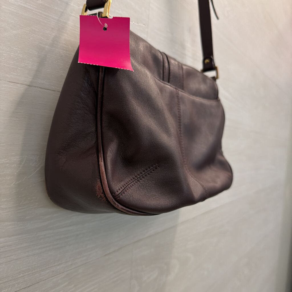 Etienne Aigner Burgundy Leather Shoulder Purse