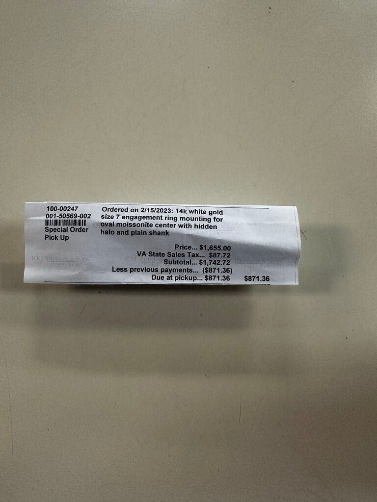 14K White Gold Oval 2.72 Ct Moissonite Center With Hidden Halo Engagement Ring 7