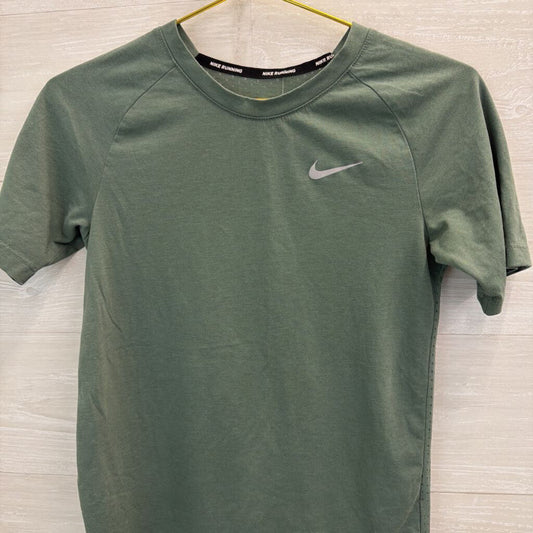 Nike Green Short Sleeve Running Athletic Top Extra Small