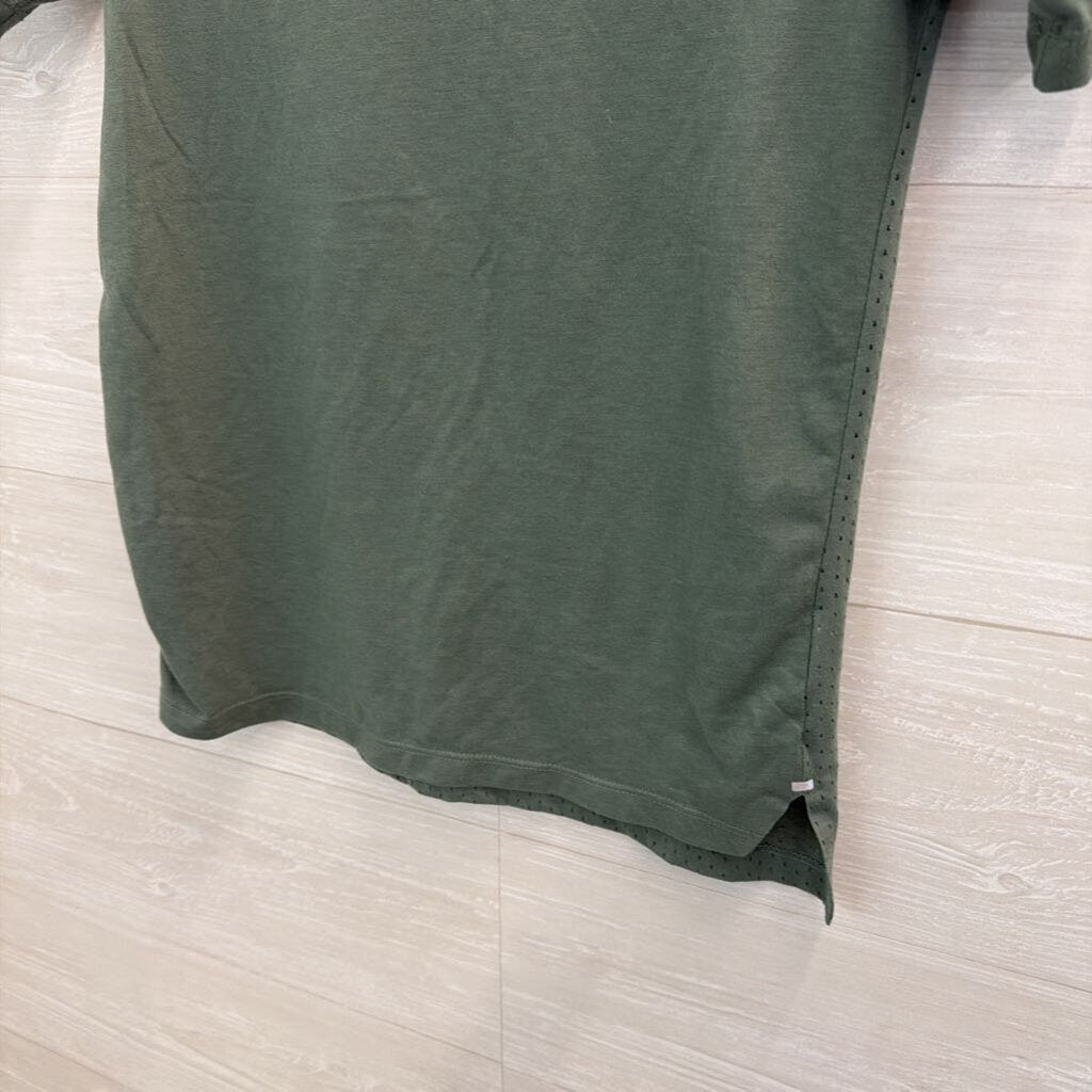 Nike Green Short Sleeve Running Athletic Top Extra Small