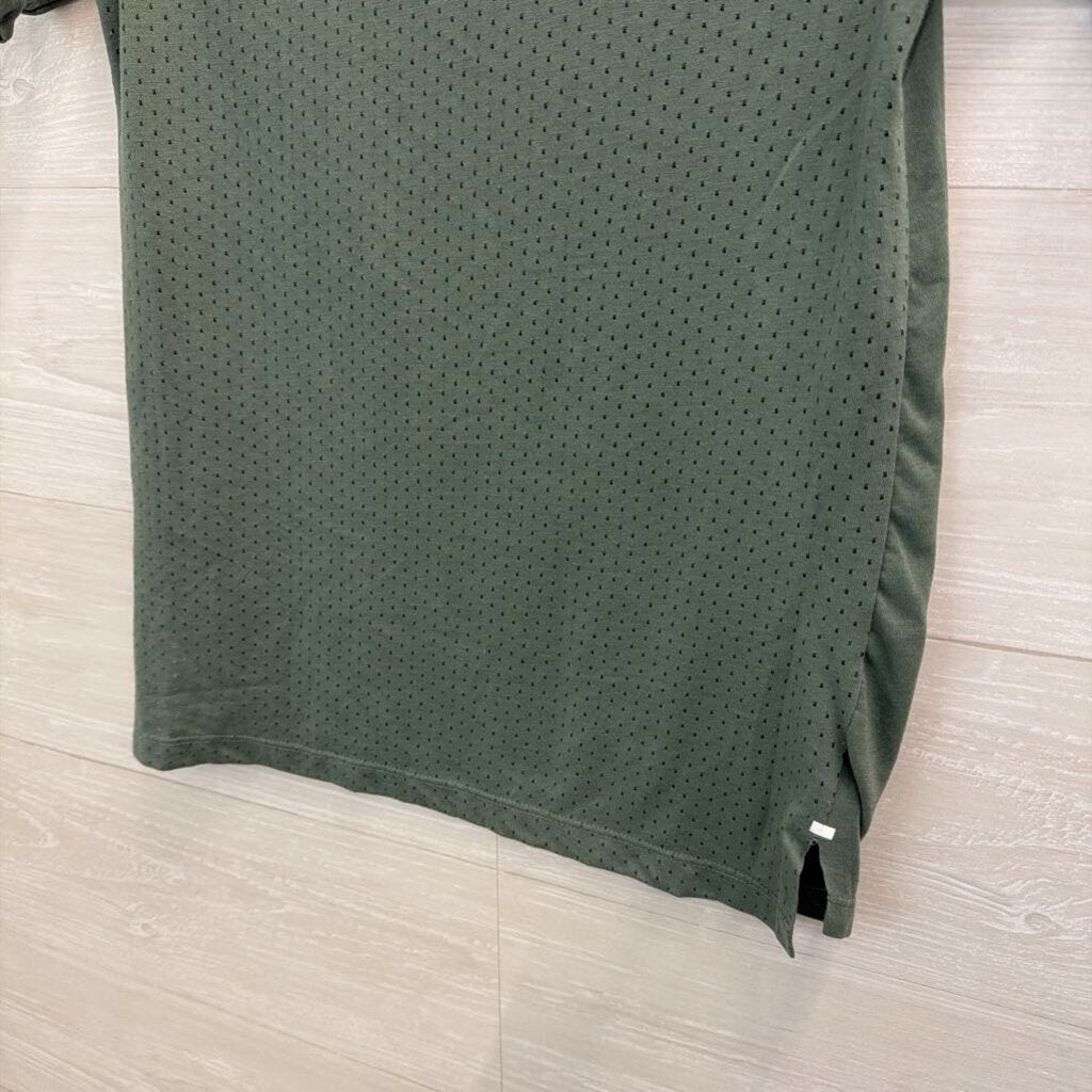 Nike Green Short Sleeve Running Athletic Top Extra Small