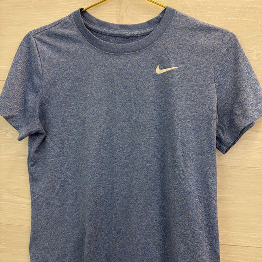 Nike Heathered Blue Short Sleeve Athletic Top Medium