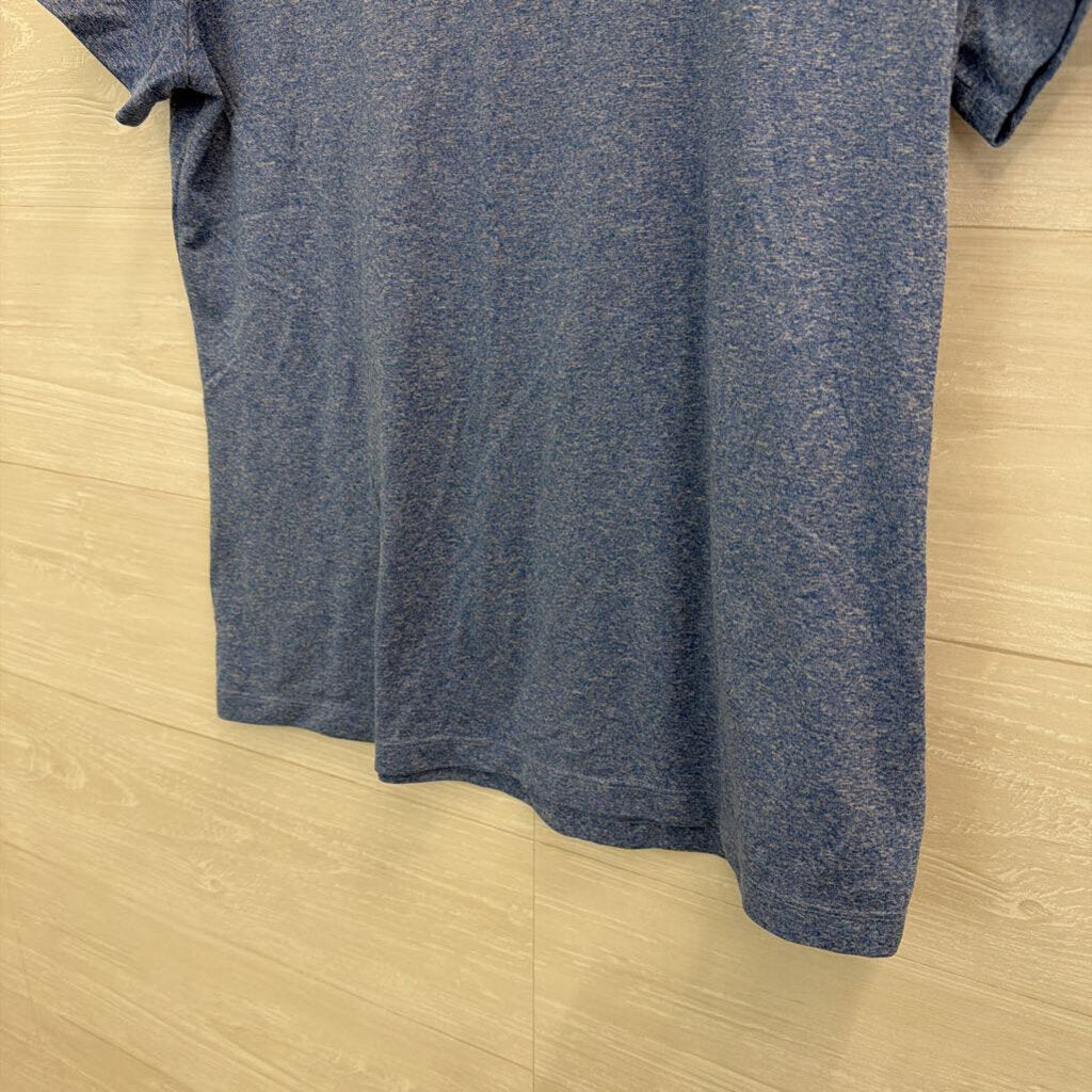Nike Heathered Blue Short Sleeve Athletic Top Medium